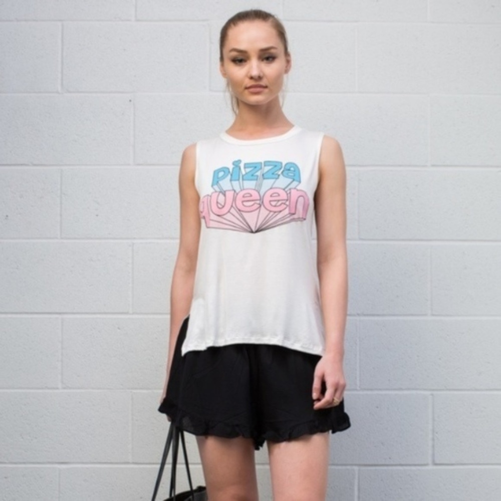 Pizza Queen Graphic Tank Top